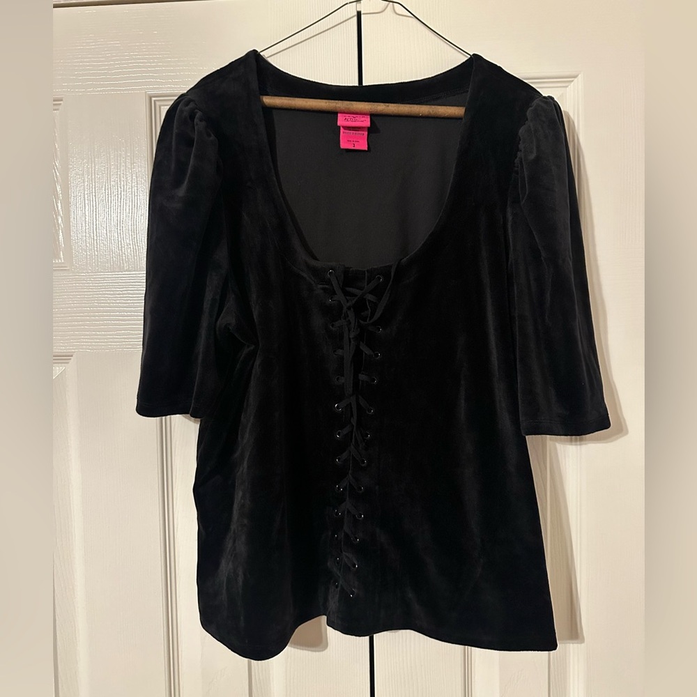 Torrid x Betsey Johnson Velvet Corset Top